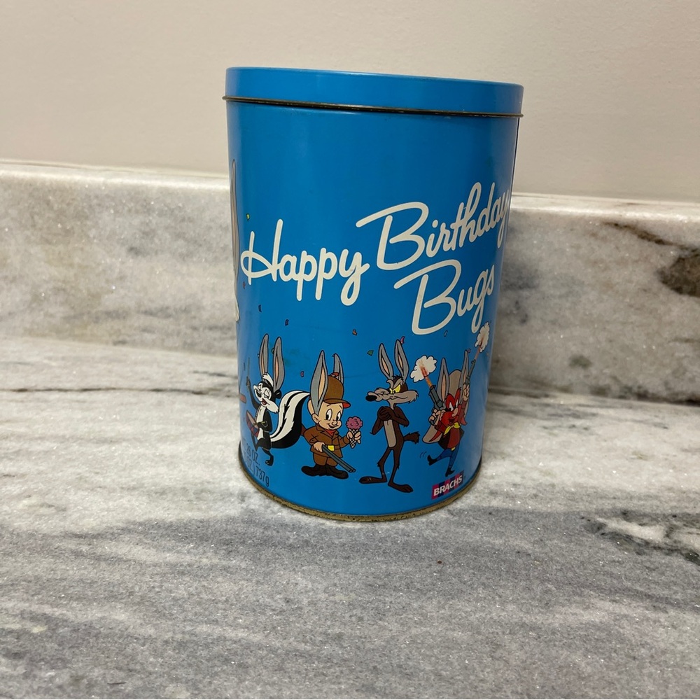 Vintage Brach's Happy 50th Birthday Bugs Bunny Tin  Warner Bros 1989